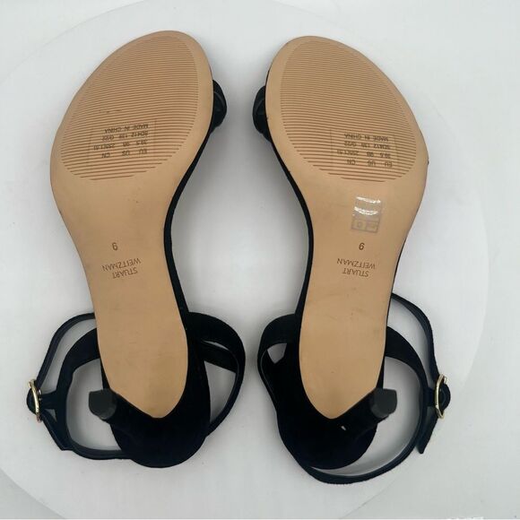 New! STUART WEITZMAN Women's Twistie Stiletto 75 Sandal Black Size 9 - Picture 8 of 9
